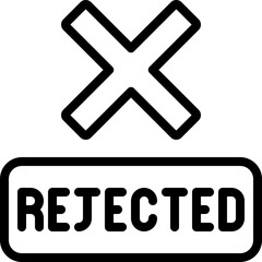 Fototapeta premium Rejected Cross Icon