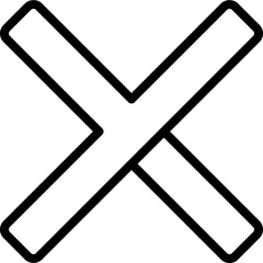 Overlapping Cross Mark Icon