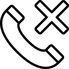 Rejected Phone Call Icon - obrazy, fototapety, plakaty