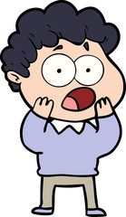 cartoon man gasping in surprise