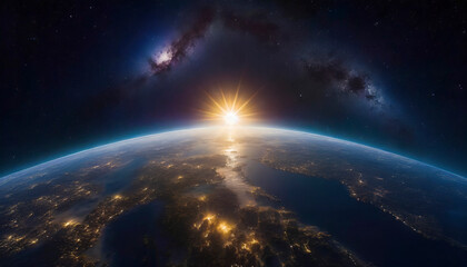 sunrise over the earth