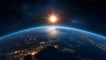 sunrise over the earth