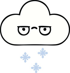 cute cartoon of a snow cloud