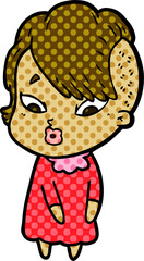 cartoon surprised girl