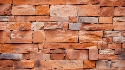 Orange Red Brick Wall