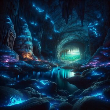 Grotte luminescente