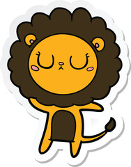 sticker of a cartoon lion
