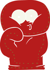 flat color style cartoon boxing glove