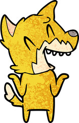 laughing fox cartoon