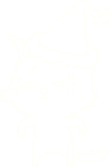 Festive Cat Chalk Drawing