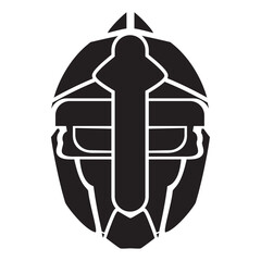 Silhouette of a medieval helmet icon Vector