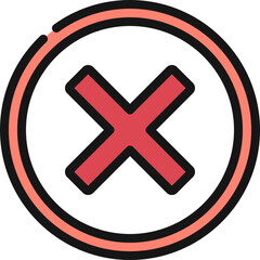 Fototapeta premium Cross In Thick Circle Icon