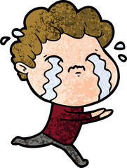 cartoon man crying
