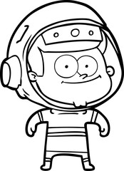 happy astronaut cartoon © lineartestpilot