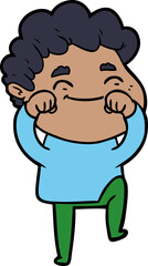 Obraz premium cartoon friendly man