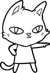 cartoon cat staring