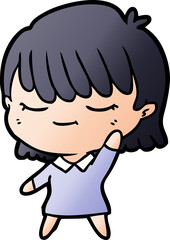 cartoon woman