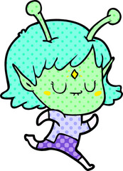 cartoon alien girl