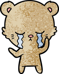 crying cartoon bear