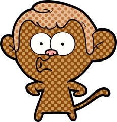 cartoon hooting monkey
