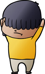cartoon boy with untidy hair