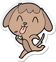 Fototapeta premium sticker of a cute cartoon dog