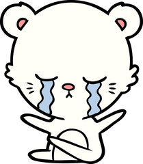 sad little polar bear cartoon