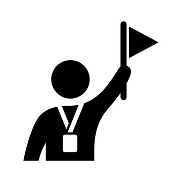 Tour guide icon. Tourism. Travelling. Vector icon isolated on white background.