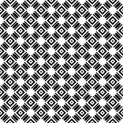 Black and white seamless abstract pattern. Background and backdrop. Grayscale ornamental design. Mosaic ornaments. Vector graphic illustration. EPS10.
