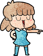 Obraz premium cartoon woman