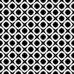 Black and white seamless abstract pattern. Background and backdrop. Grayscale ornamental design. Mosaic ornaments. Vector graphic illustration. EPS10.
