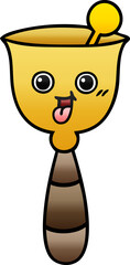 gradient shaded cartoon of a school bell