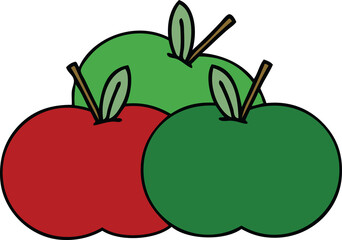 cute cartoon of a juicy apple