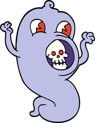 cartoon doodle ghost