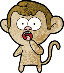cartoon shocked monkey