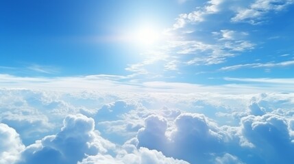 Fototapeta na wymiar beautiful cumulus clouds in the blue sky.