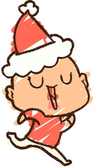 Christmas Man Chalk Drawing