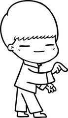 cartoon smug boy