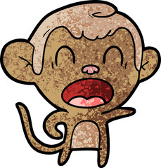 shouting cartoon monkey