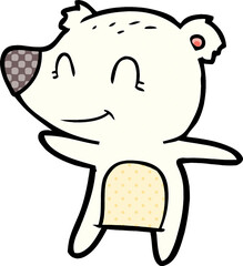 smiling polar bear cartoon
