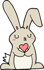 cartoon rabbit in love