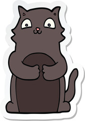 sticker of a cartoon cat