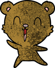happy cartoon bear