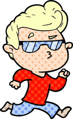 cartoon cool guy