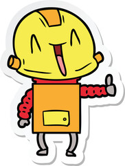 sticker of a cartoon robot