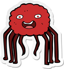 sticker of a cartoon spider
