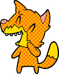 laughing fox cartoon