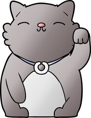 cartoon cat waving