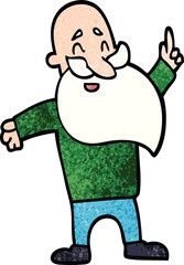 cartoon doodle bearded man