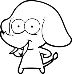 happy cartoon elephant